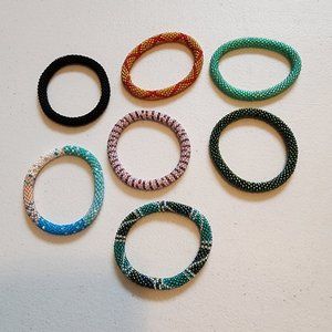 Sashka Co. Glass Bead Handmade Roll-on Bracelets (Group 3)
